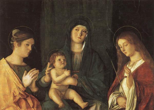 Giovanni Bellini Madonna and Child Between SS.Catherine and Ursula oil painting image
